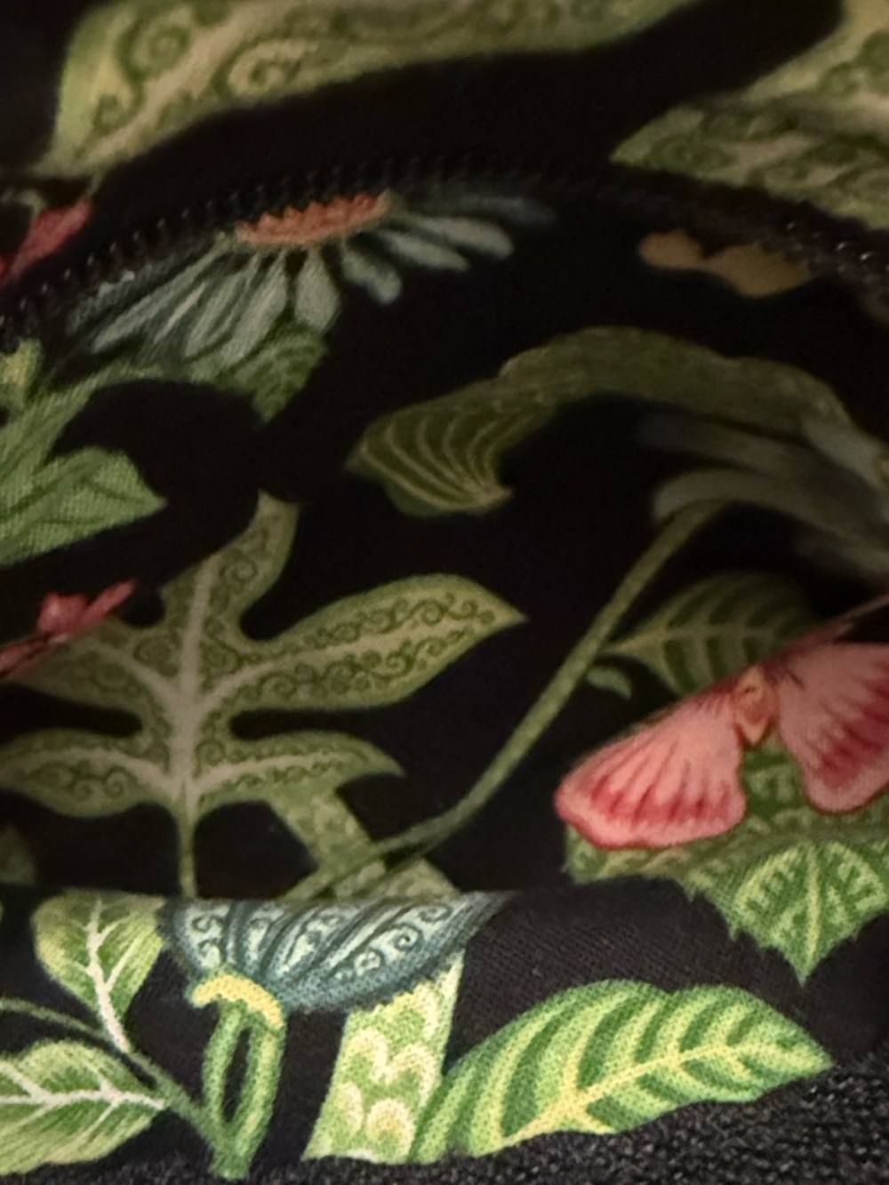 Vera Bradley Botanica Bag & Wallet Set Black Green Floral Quilted USA Retired - Picture 11 of 16